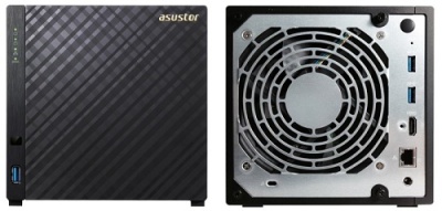 ASUSTOR AS3104T 4-Bay NAS/MPl/Cel 2,16Ghz(2Core)/2GBDDR3/noHDD,LFF(HDD,SSD),/1x1GbE(LAN)/3xUSB3.0,HDMI1.4b/4ip camera license ; 90IX00P1-BW3S10