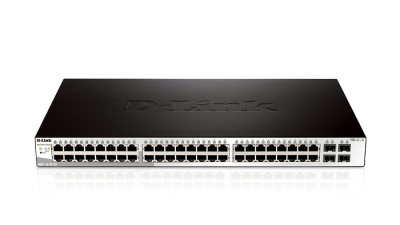 D-Link DGS-1210-52MPP/E1A, Gigabit Smart Switch with 48 10/100/1000Base-T PoE ports and 4 Gigabit SFP ports
