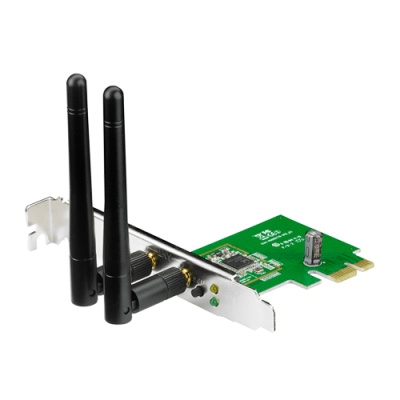 ASUS PCE-N15 // WI-FI 802.11n, 300 Mbps PCI-E Adapter, 2 антенны ; 90-IG1U003M00-0PA0-