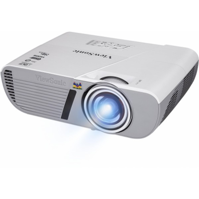 Проектор ViewSonic PJD5353LS DLP, XGA 1024x768, 3000Lm, 22000:1, 2*VGA, HDMI, mini-USB, 2W speaker, Short-throw, Lamp life 10000h, Noise 27dB (Eco), 2.2кг, White, VS15875