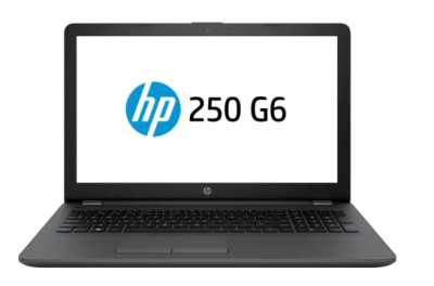 HP 250 G6 Core i3-7020U 2.3GHz,15.6" HD (1366x768) AG,4Gb DDR4(1),500Gb 5400,DVDRW,31Wh,2.1kg,1y,Dark,Win10Home,Case