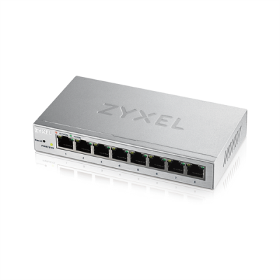 Zyxel Smart коммутатор GS1200-8, 8xGE, настольный, бесшумный, с поддержкой VLAN, IGMP, QoS и Link Aggregation