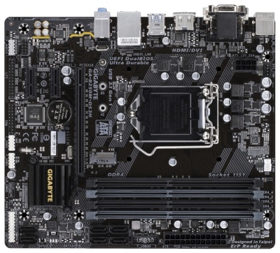 Gigabyte GA-B250M-DS3H (Socket 1151, intel B250, 4*DDR4 2400, D-Sub, DVI-D, HDMI, 1*PCI, PCI-Ex16, Gb Lan, Audio (S/PDIF), USB 3.1, SATA 3.0, mATX)