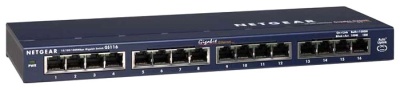 NETGEAR 16-портовый 10/100/1000 Мбит/с коммутатор с внешним блоком питания и функциями энергосбережения