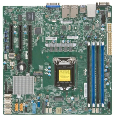 Supermicro Motherboard 1xCPU X11SSH-F E3-1200 v5, 6thGeni3, Pent, Celeron/ UpTo4UDIMM/ 8x SATA3/ C236 RAID 0/1/5/10/ 2xGE/ 1xPCIx8(in x16), 1xPCIx8, 1xPCIx4(in x8) (9.6" x 9.6")