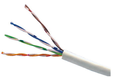 Кабель LANMASTER патч-кордовый UTP, 4x2, кат 5E, 350Mhz, PVC, белый, 305 м