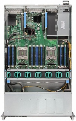 Intel Server System WILDCAT PASS 2U R2208WTTYSR 943826 2xE5-26**v4/ DDR4 ECC RDIMM x24/ 8x2,5"/ 2x10GBe/ SWRAID(0,1,10,opt.5)/ 12GbSAS Backplane/ 1x1100W redundant PWS