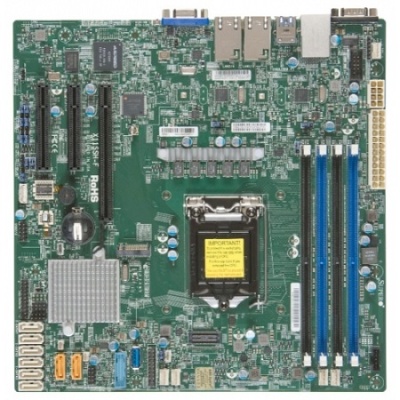 Supermicro Motherboard 1xCPU X11SSH-LN4F-O E3-1200 v5, 6thGeni3, Pent, Celeron/ UpTo4UDIMM/ 8x SATA3/ C236 RAID 0/1/5/10/ 4xGE/ 1xPCIx8(in x16), 1xPCIx8, 1xPCIx4(in x8) (9.6" x 9.6")