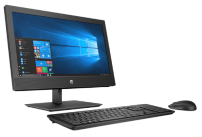 HP ProOne 400 G4 All-in-One NT 20"(1600x900)Core i3-8100T,4GB,1TB,DVD,USB Slim kbd/mouse,Fixed Tilt Stand,Intel 9560 AC 2x2 nvP BT,Win10Pro(64-bit),1-1-1 Wty