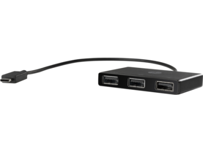 HP USB-C to 3 USB-A Hub (Elite x2 1012 G2/Pro x2 612 G2/Probook x360 G1/Elitebook x360/820G4/840G4/850G4/745G4/755G4/725G4/640G3/650G3/655G3/ZBook 15u G4/470G4/450G4/440G4/430G4/1030G1)